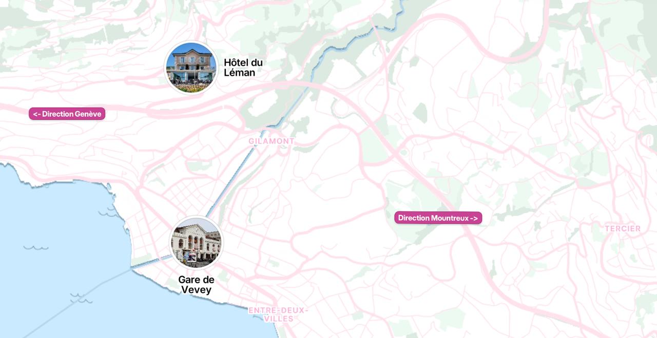 Carte - Hôtel du Léman, Jongny